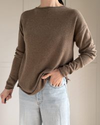 Sweter kawa z mlekiem Brax wełna/kaszmir L