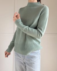 Miętowy sweter 100% wełna M NOWY