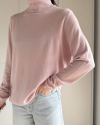 Pudrowy golf wełna/kaszmir XXL NOWY