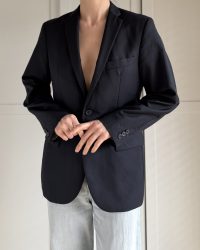 Granatowa marynarka 100% wełna M